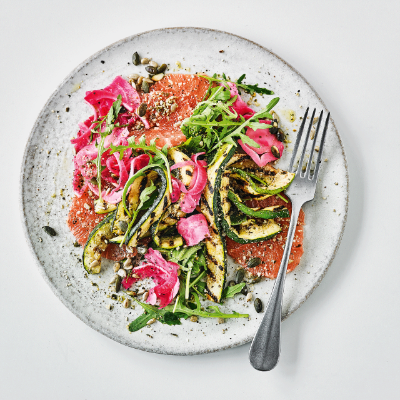 the-happy-pears-pickled-fennel-grapefruit-courgette-salad-with-seeds-gomasio